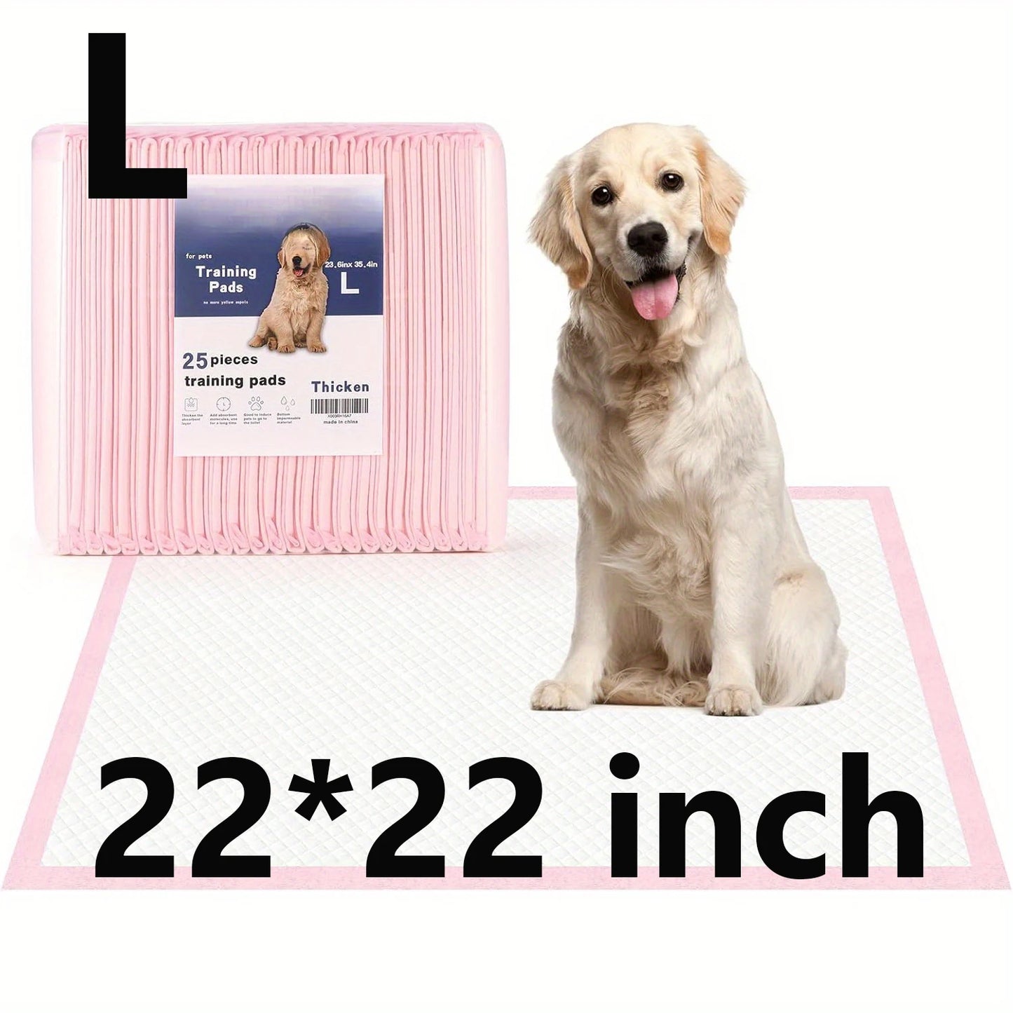 100Pcs Super Absorbent Disposable Pet Pads for Large Breeds - Potty Training.