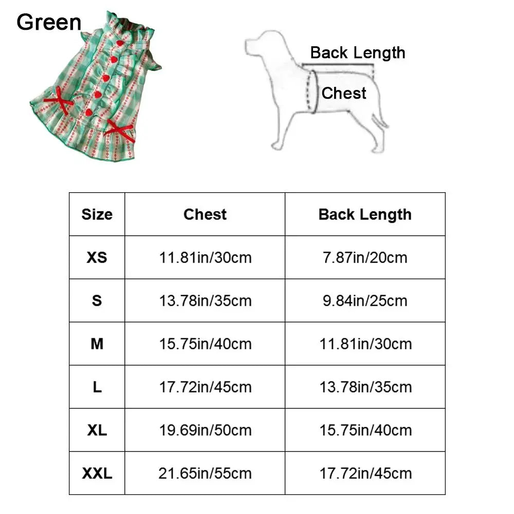 Pet Love - Green Plaid Pet Dress