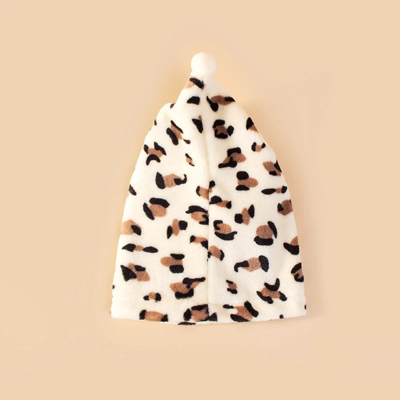 Leopard Pattern Winter Dog Hat