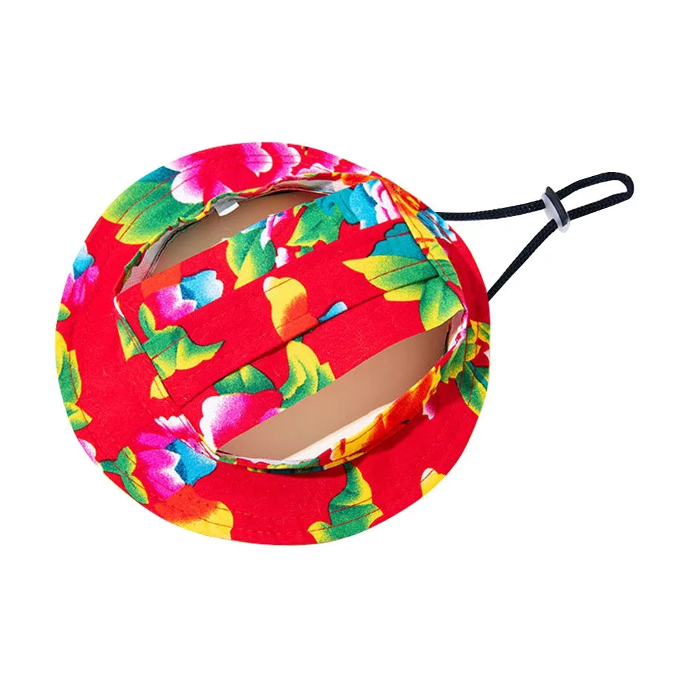 Fashion Adjustable Pet Sun Cap with Ear Holes