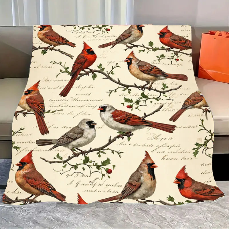 Cozy Flannel Blanket with Animal Patterns