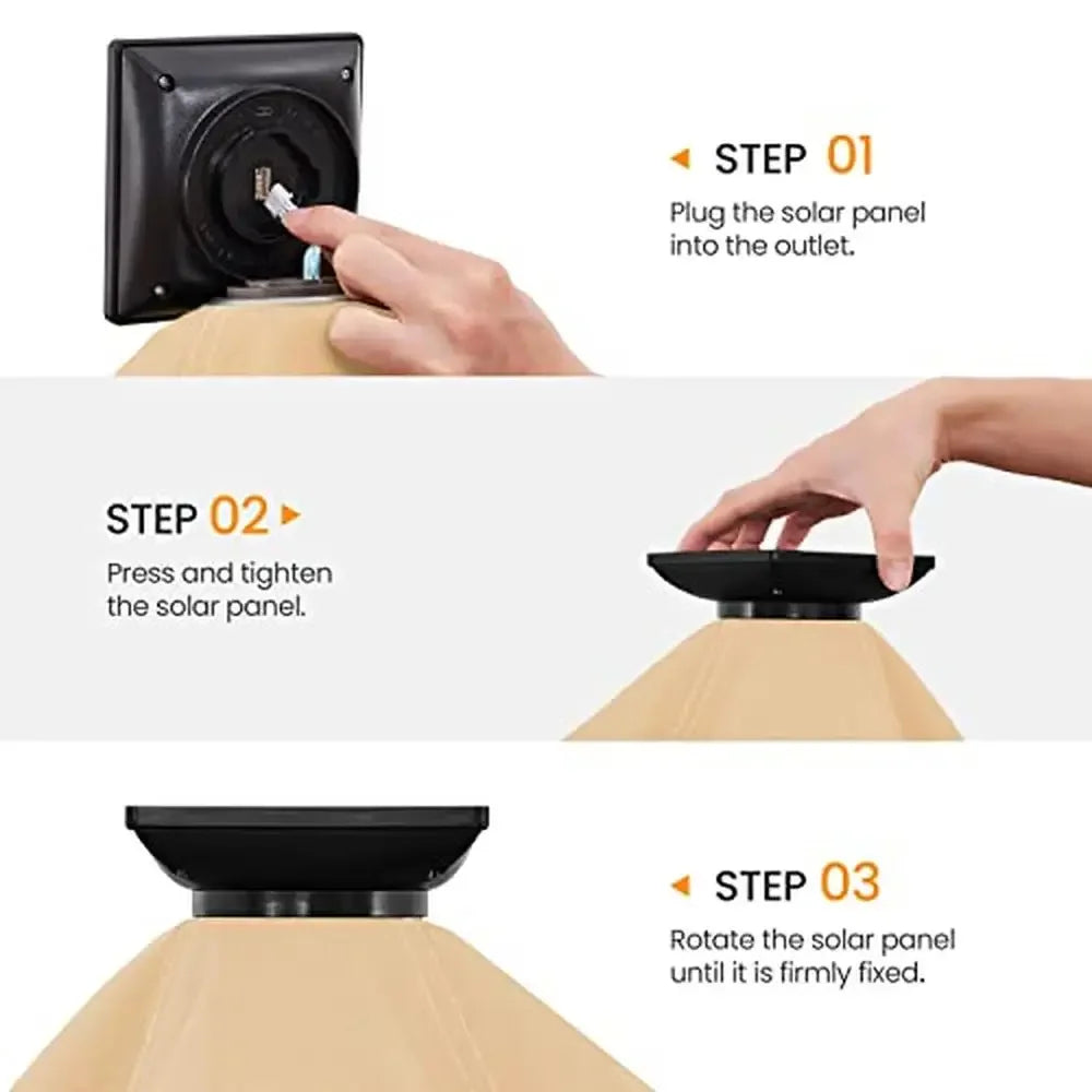 13x13 Outdoor Hexagonal Gazebo Tent with Solar LED Lights & Mesh Netting