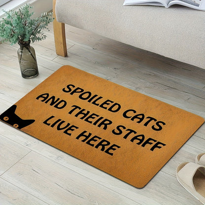 1pc Cat Door Mat, Durable Non-slip, Waterproof And Machine Washable