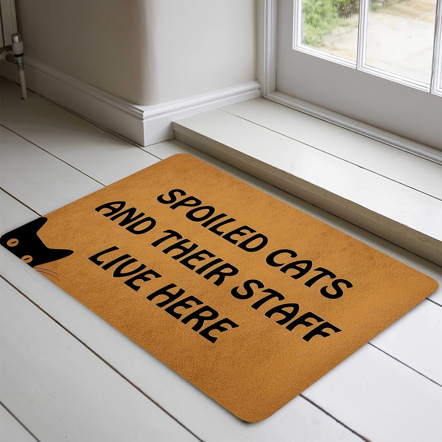 1pc Cat Door Mat, Durable Non-slip, Waterproof And Machine Washable