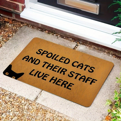 1pc Cat Door Mat, Durable Non-slip, Waterproof And Machine Washable