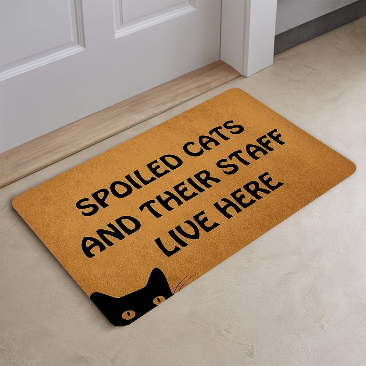 1pc Cat Door Mat, Durable Non-slip, Waterproof And Machine Washable