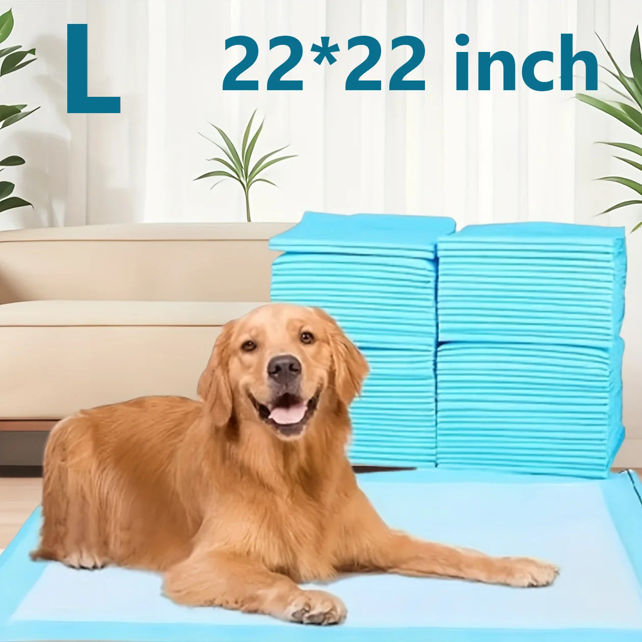 100Pcs Super Absorbent Disposable Pet Pads for Large Breeds - Potty Training.