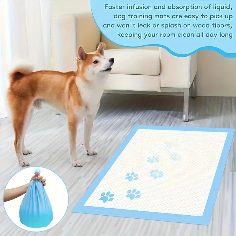 100Pcs Super Absorbent Disposable Pet Pads for Large Breeds - Potty Training.