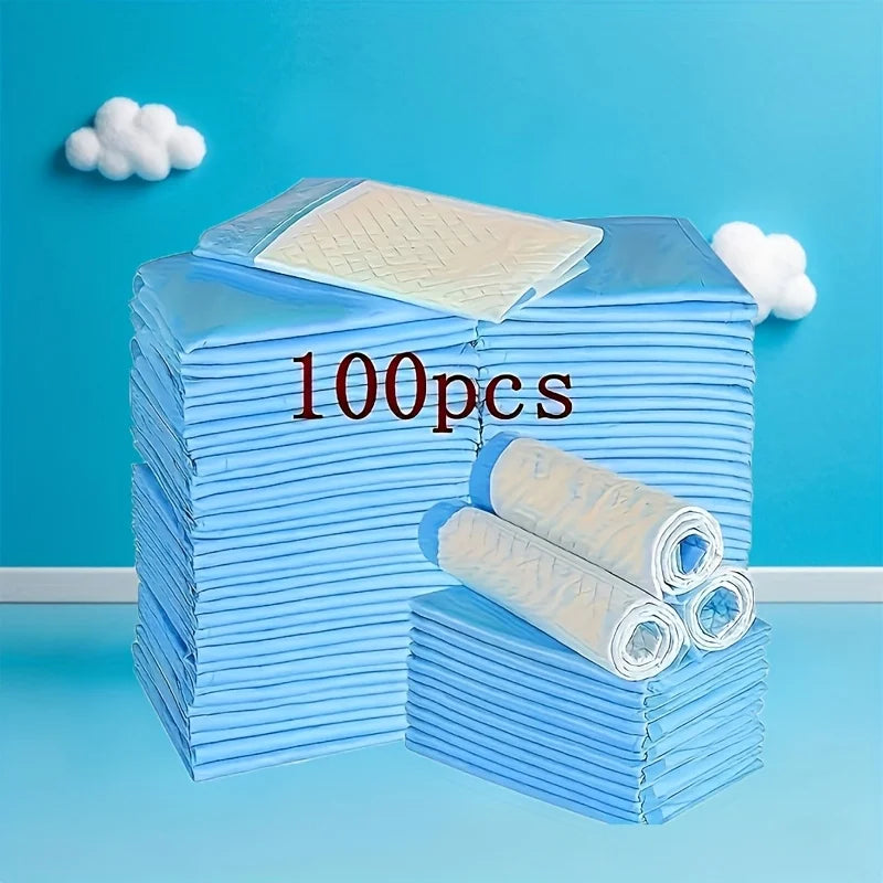 100Pcs Super Absorbent Disposable Pet Pads for Large Breeds - Potty Training.