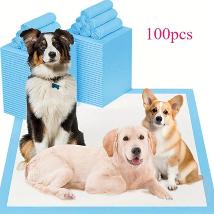 100Pcs Super Absorbent Disposable Pet Pads for Large Breeds - Potty Training.