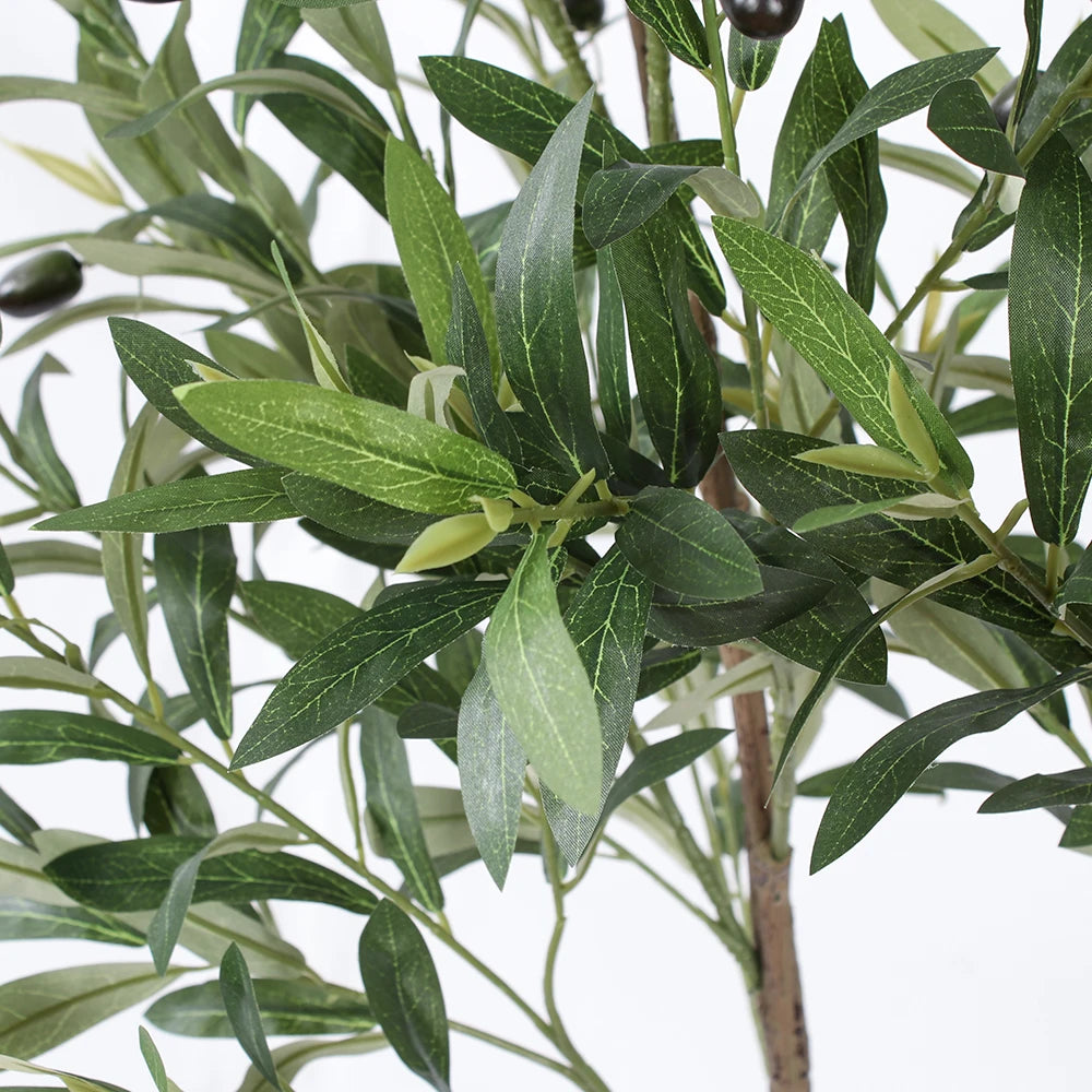 6ft Artificial Olive Plant in White Pot
