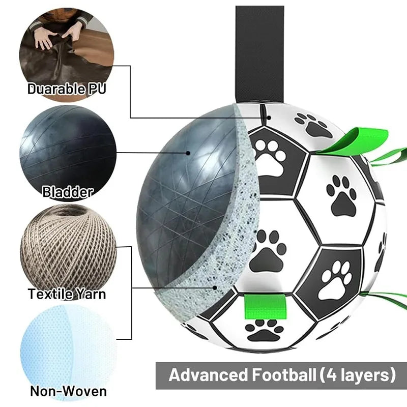 6inch Dog Soccer Ball with Straps