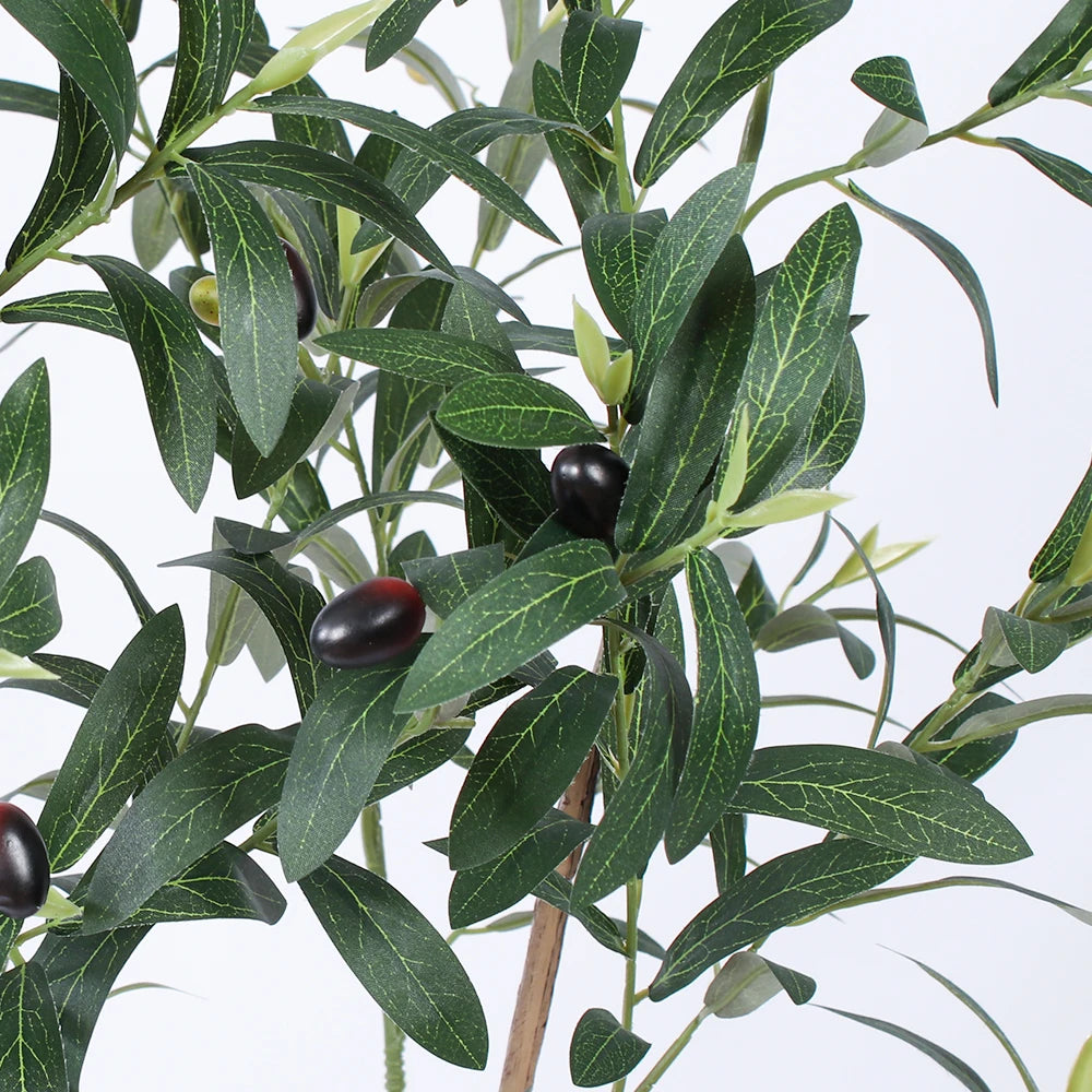 over 6ft Artificial Olive Plant in White Pot