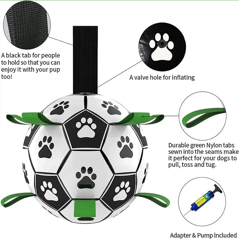 6inch Dog Soccer Ball with Straps