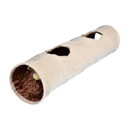 Long Cat Tunnel with Ball-  Foldable Suede Material