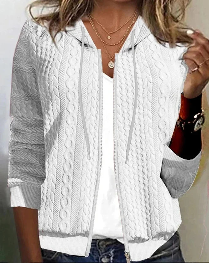 Long Sleeves Hooded - Zipper Sweatshirt