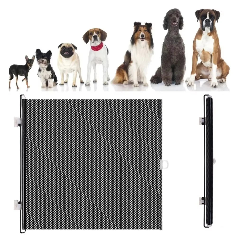 Retractable Pet Safety Gate  Included for Doors & Hallways