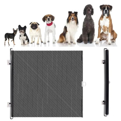 Retractable Pet Safety Gate  Included for Doors & Hallways