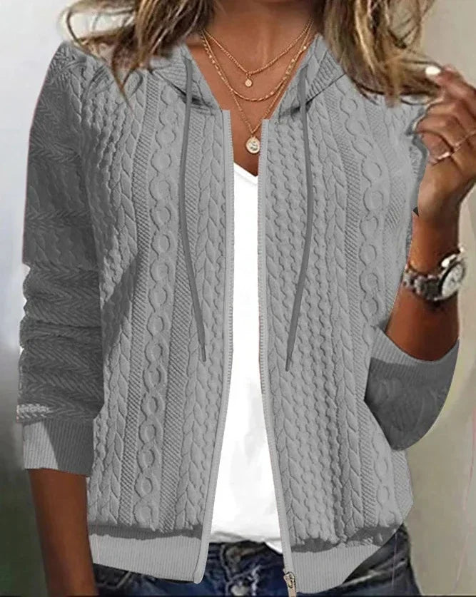 Long Sleeves Hooded - Zipper Sweatshirt