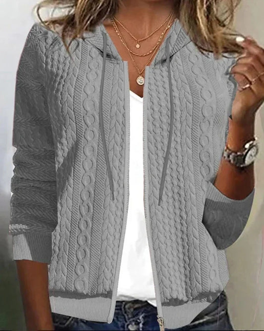 Long Sleeves Hooded - Zipper Sweatshirt