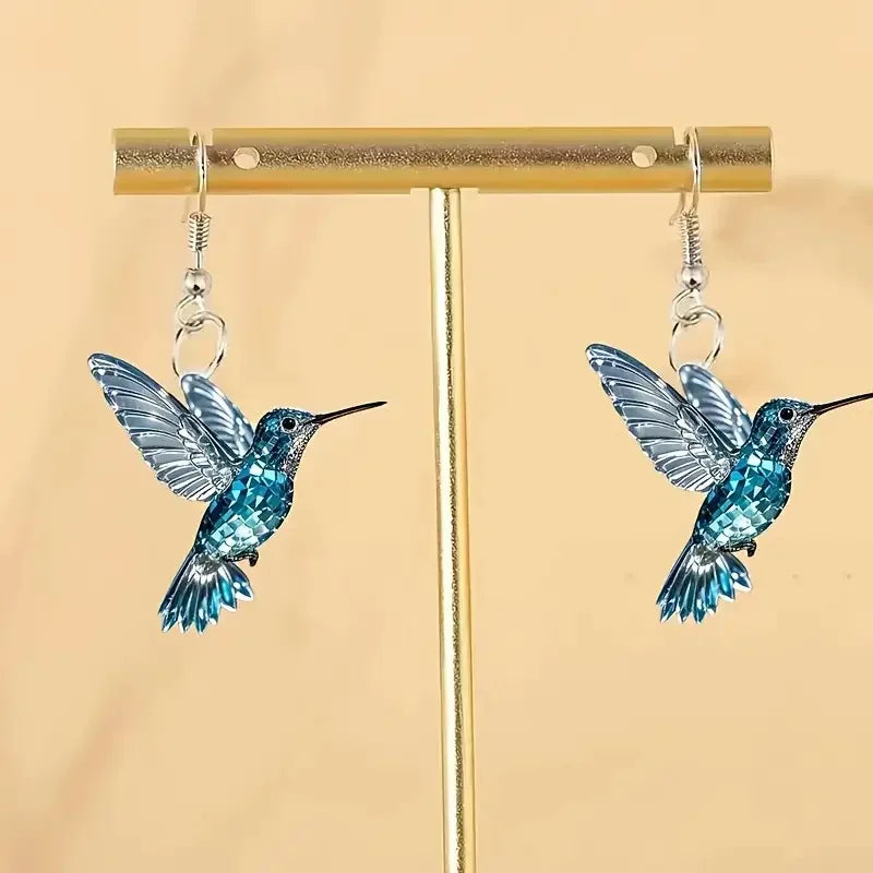 Exquisite 2D Hummingbird Earrings