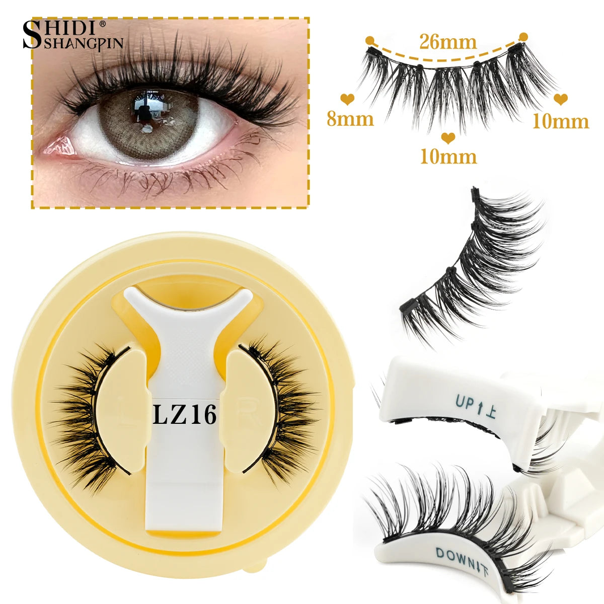 New 1 Pair Magnetic Eyelashes- Reusable