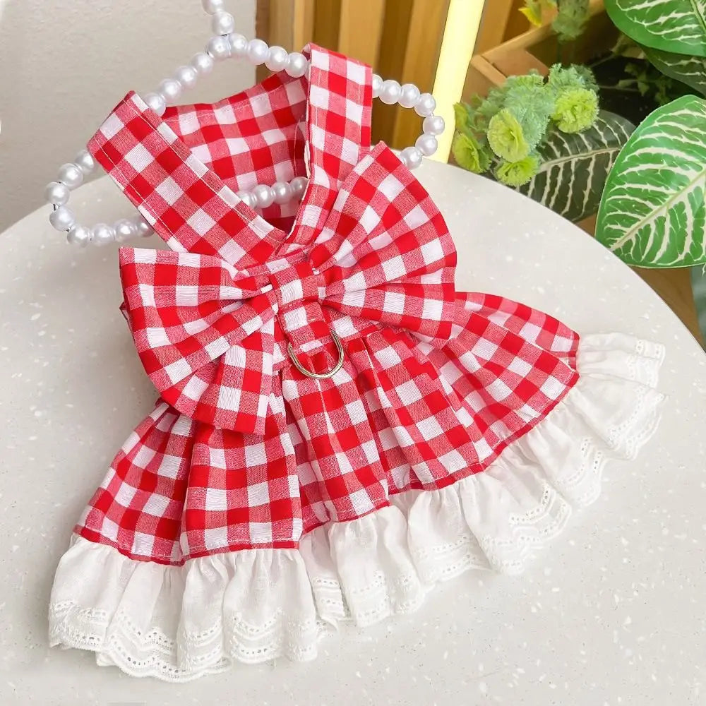 Princess Plaid Dress- Skirt & Bow