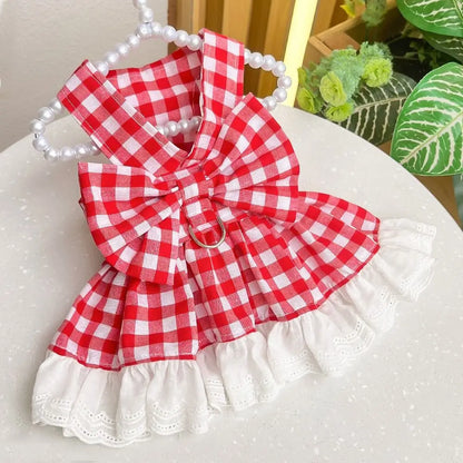 Princess Plaid Dress- Skirt & Bow