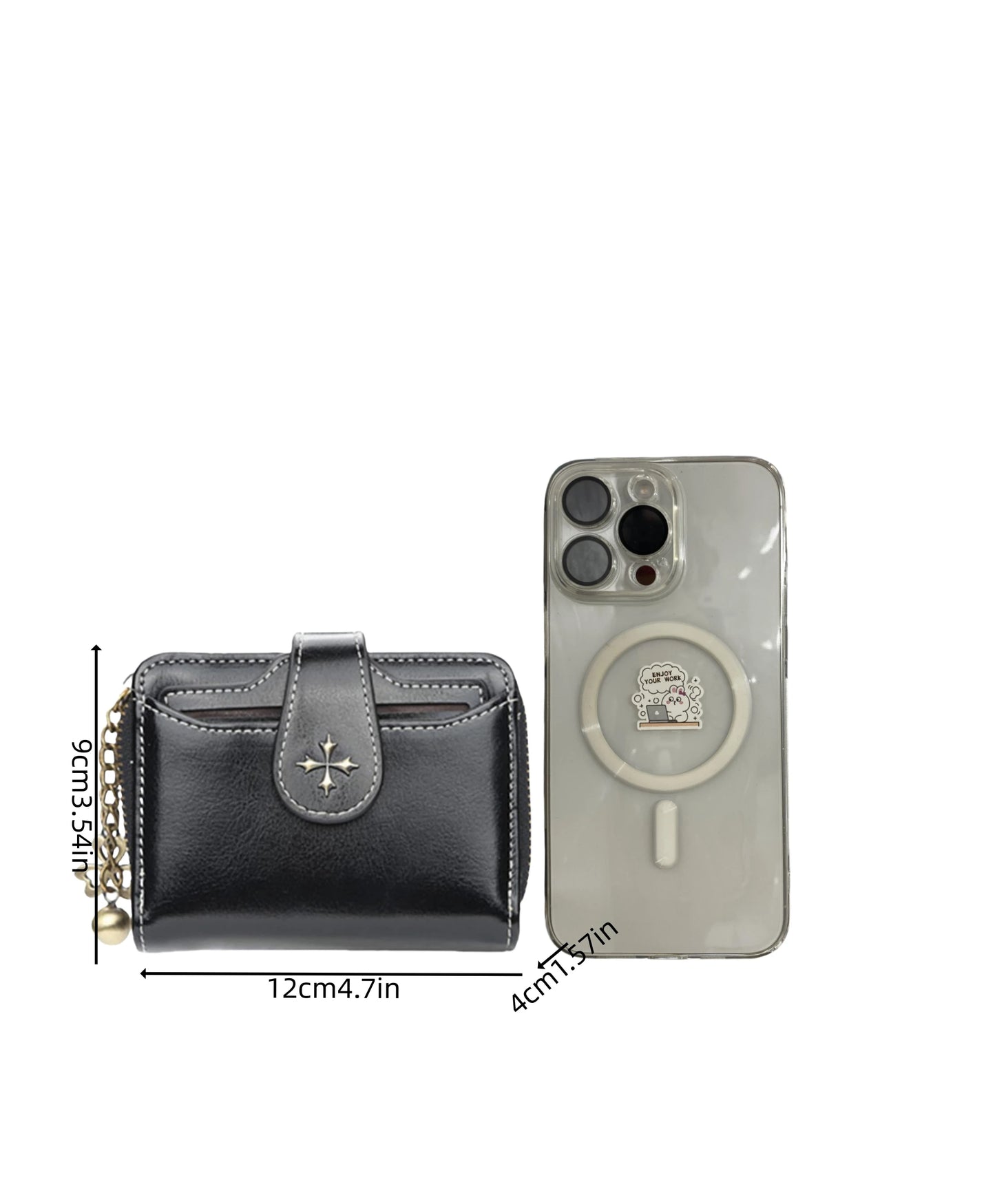 Buckle wallet, zipper coin purse