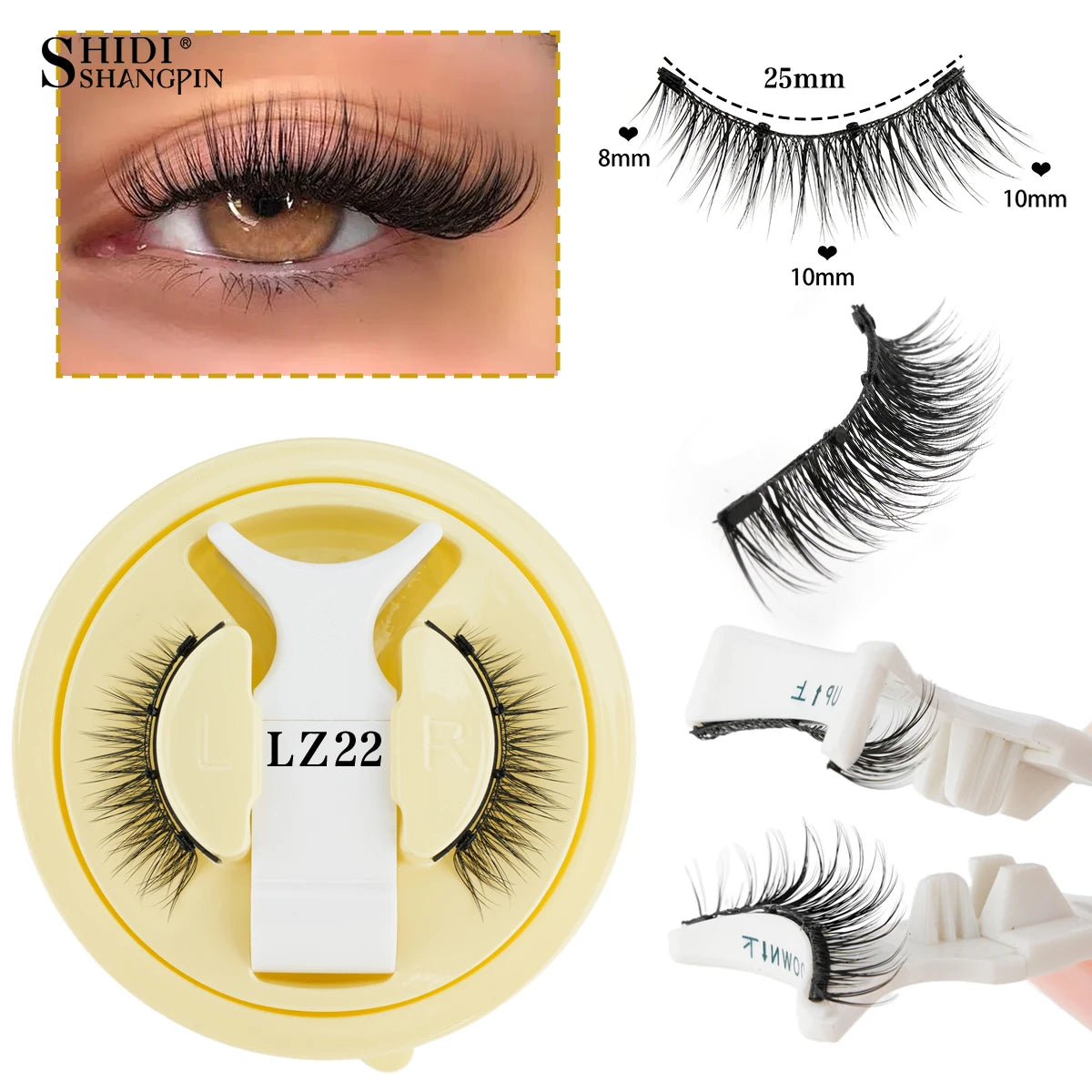 New 1 Pair Magnetic Eyelashes- Reusable