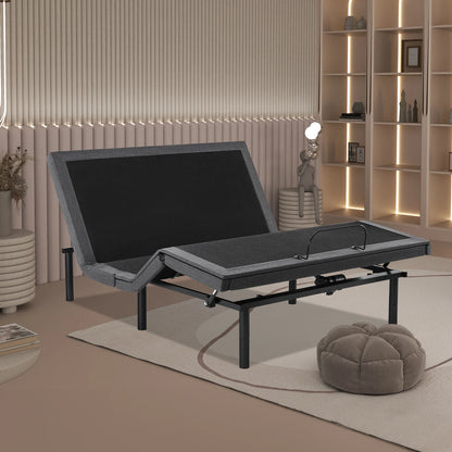 Electric Queen Size Bed Ergonomic Adjustable Bed Frame with Wireless Remote- Zero Gravity Bed with 2 USB Ports