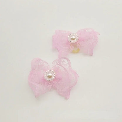 Pet Lace Bow with Rubber Band