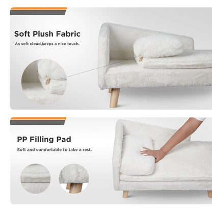 Elevated Pet Bed - Solid Wood Legs with Soft Cushion