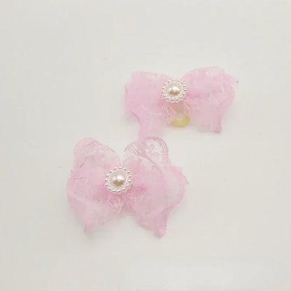 Pet Lace Bow with Rubber Band