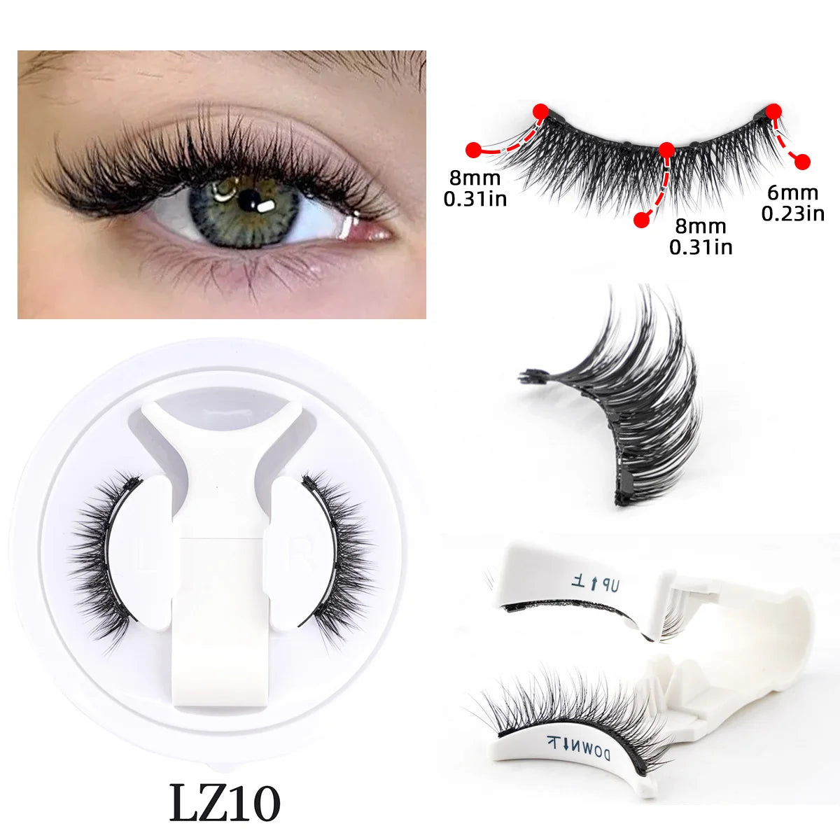 New 1 Pair Magnetic Eyelashes- Reusable