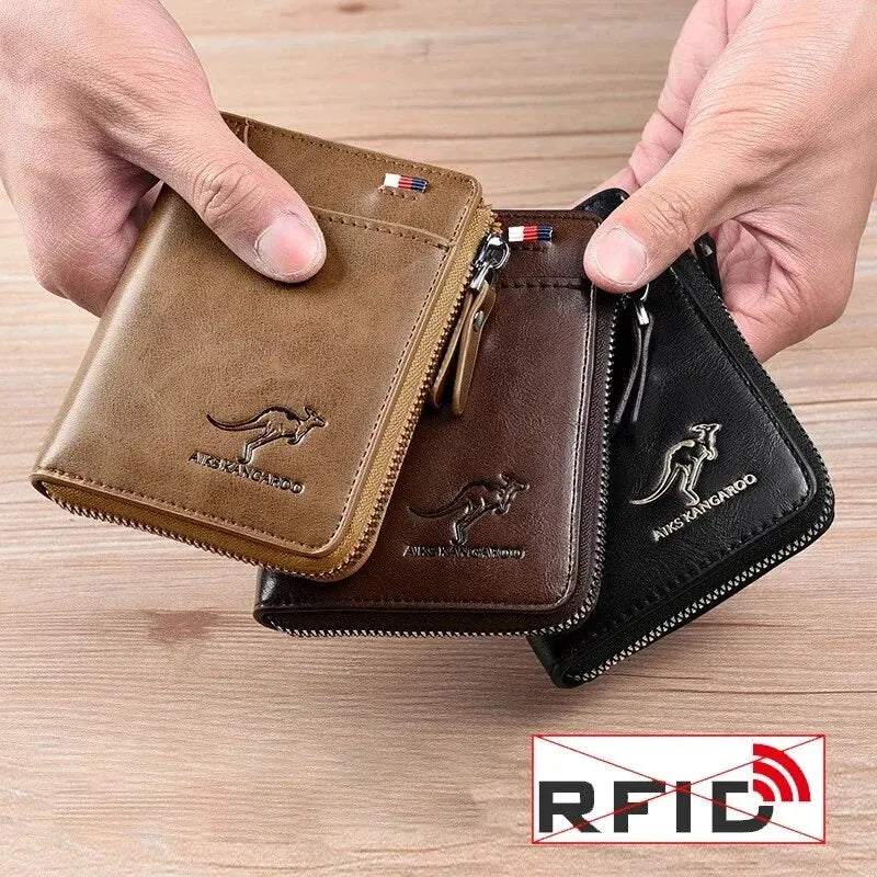 Leather Business Card Holder - Wallets -RFID Protection