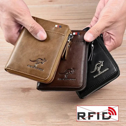 Leather Business Card Holder - Wallets -RFID Protection