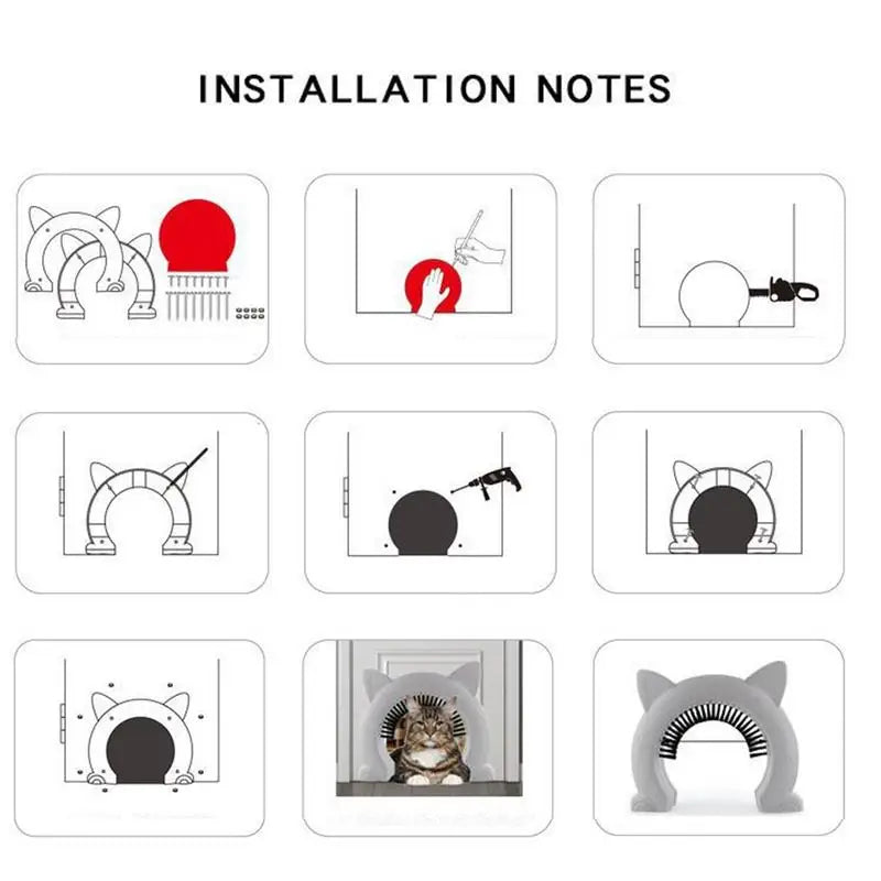 Pet Controllable Toy- Pet Door Kit with Clean Brush