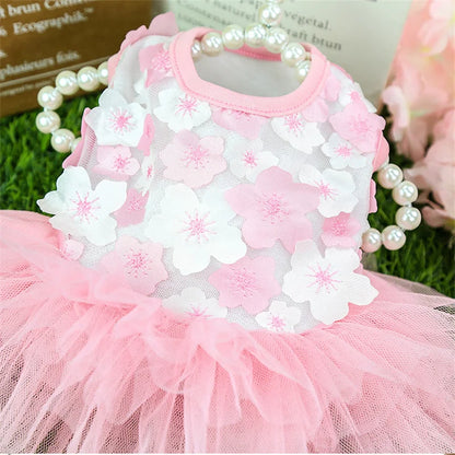 Lace Chiffon Dress For Small Dogs