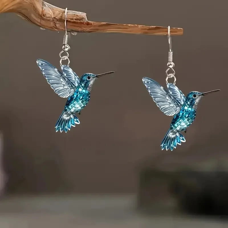 Exquisite 2D Hummingbird Earrings