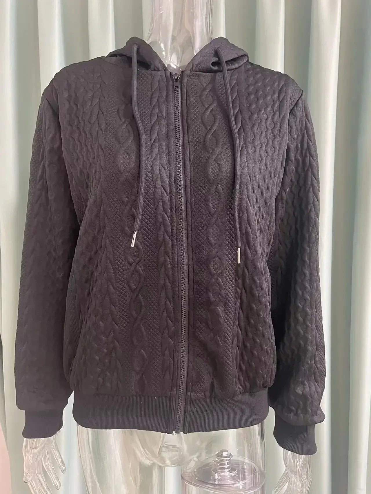 Long Sleeves Hooded - Zipper Sweatshirt