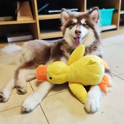 Yellow duck- interactive plush toy