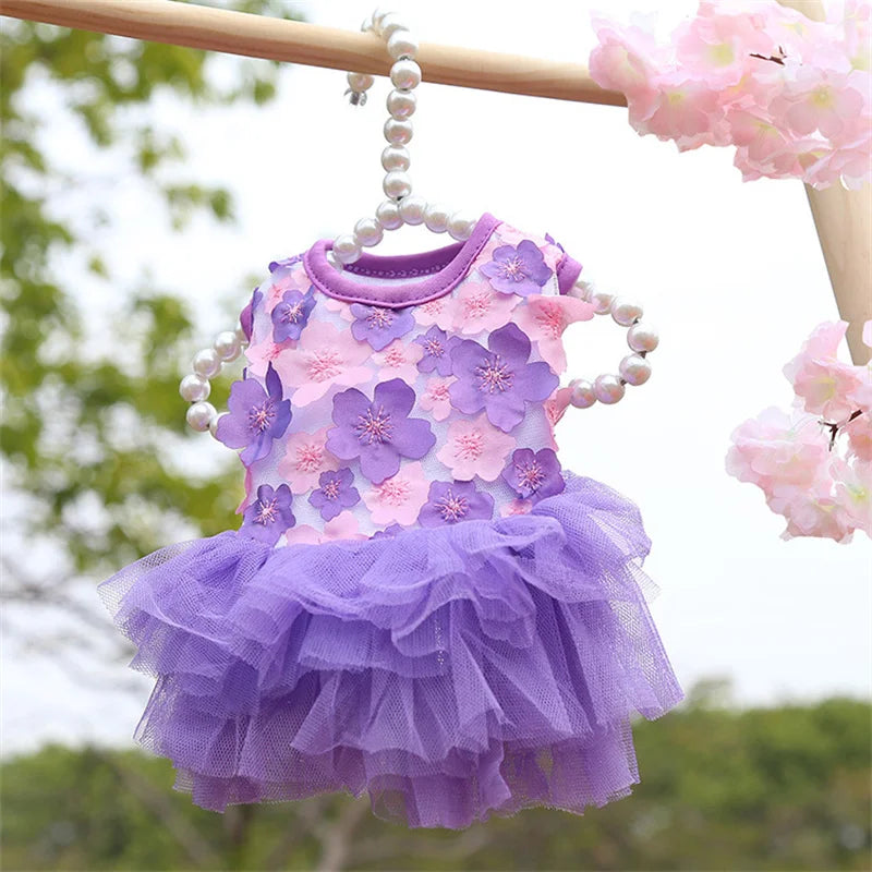 Lace Chiffon Dress For Small Dogs