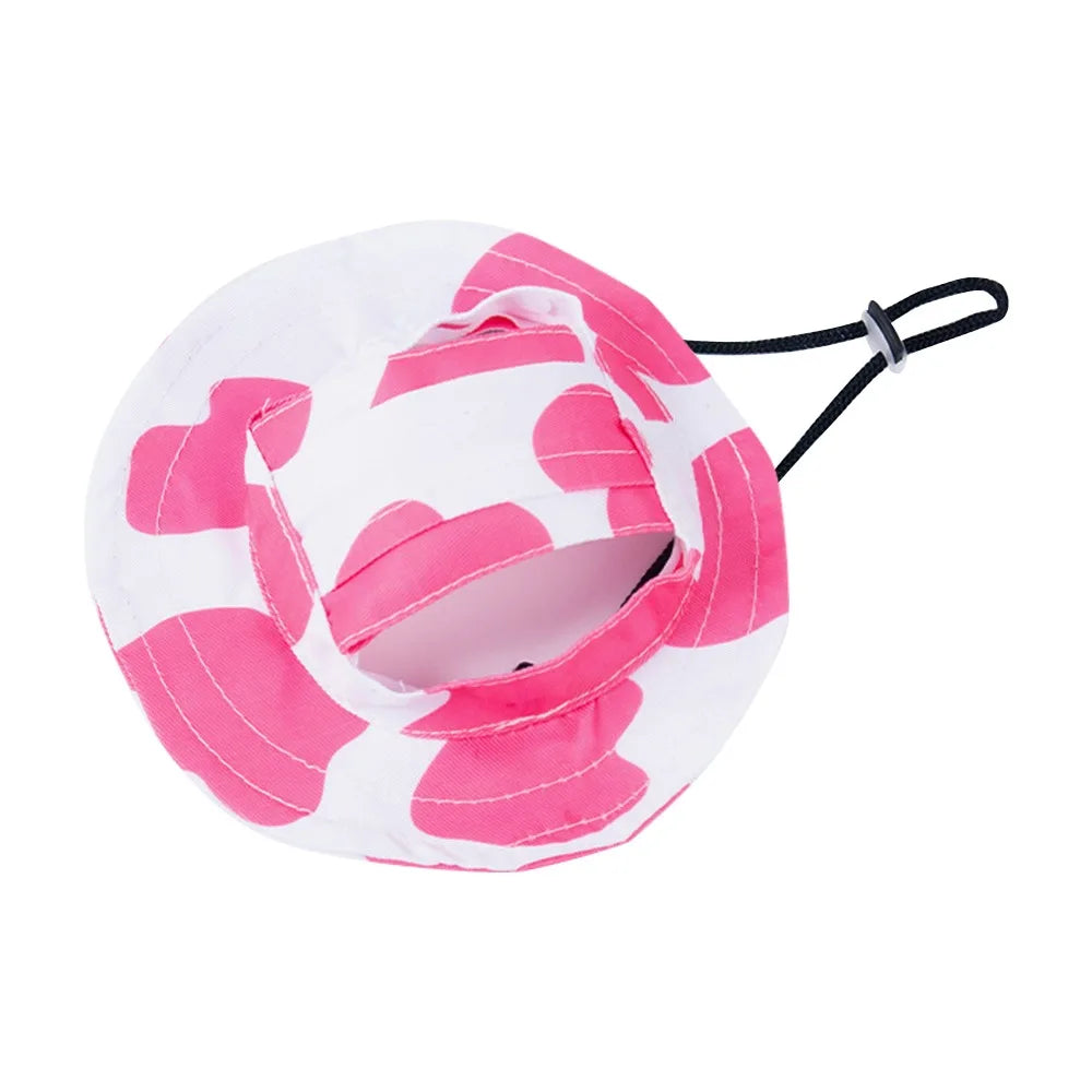 Fashion Adjustable Pet Sun Cap with Ear Holes