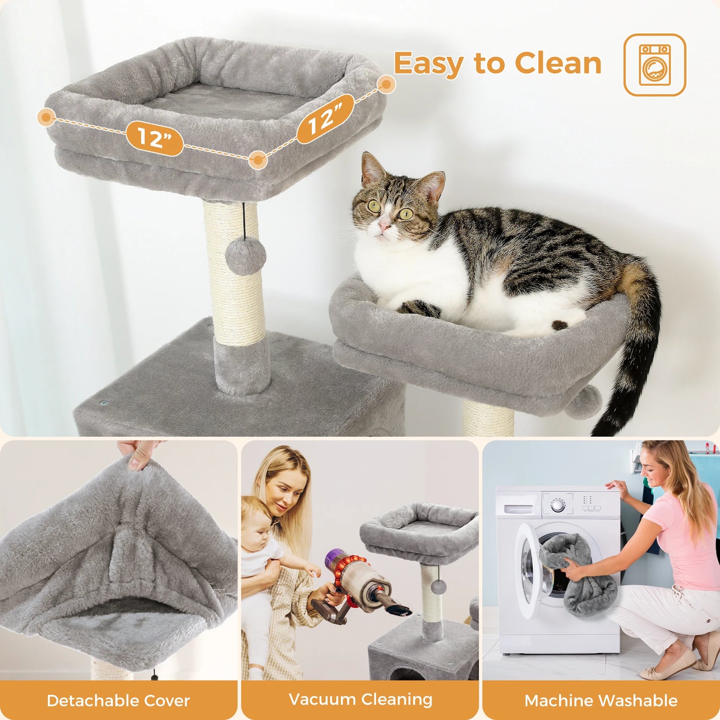 184cm Large Cat Tree and Tower-Hammock