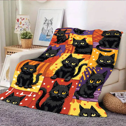 Cozy Flannel Blanket with Animal Patterns