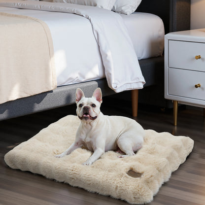 Plush Faux Fur Crate Bed, Washable