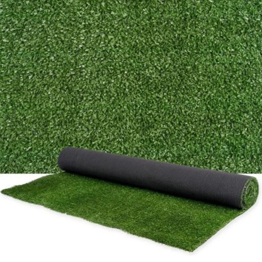 5ft x 10ft Premium Artificial Turf Mat with Drainage Holes. Thick Fake Grass with Rubber Backing Ideal for Indoor Outdoor