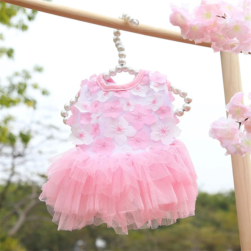 Lace Chiffon Dress For Small Dogs