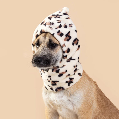 Leopard Pattern Winter Dog Hat